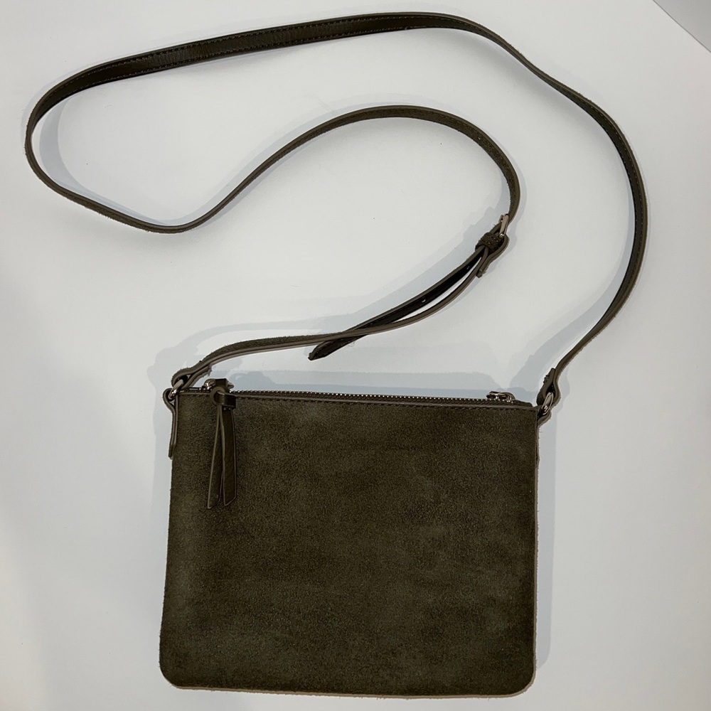 Old Navy Green Suede Crossbody Bag